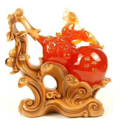 普潤(rùn)大號(hào)招財(cái)辟邪玉貔貅樹脂工藝品 承載祥瑞的商務(wù)與家居佳選