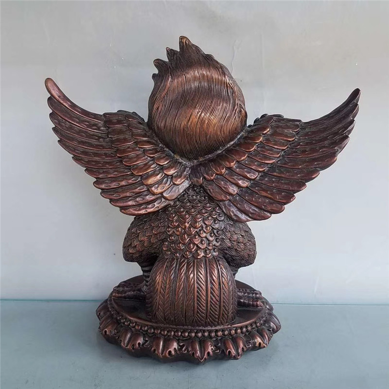 黃銅大鵬鳥擺件 融合傳統(tǒng)與現(xiàn)代的多功能茶臺(tái)裝飾